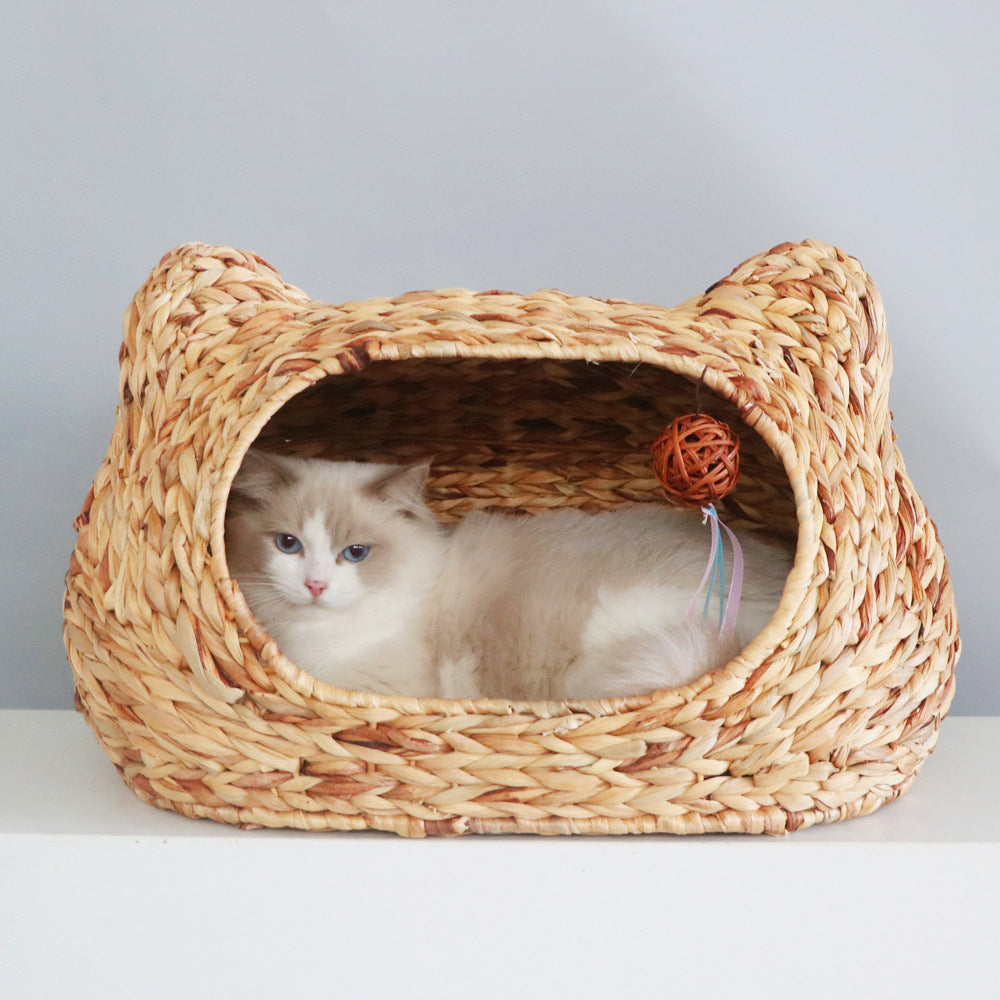 Gemütlicher Katzenkorb mit Ohrendesign Karnz