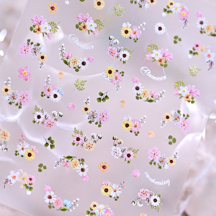 Floral Nagelkunst Aufkleber