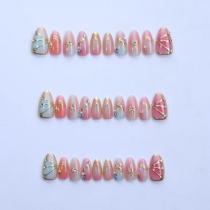 Künstlerische Dekorative Press-On Nagelkollektion