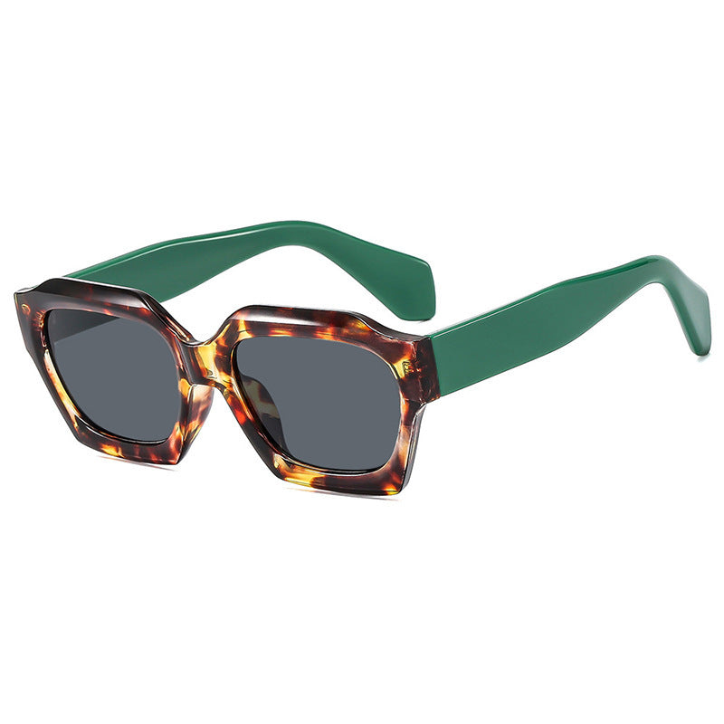 Damen trendige geometrische Sonnenbrille mit einzigartigem Design Karnz