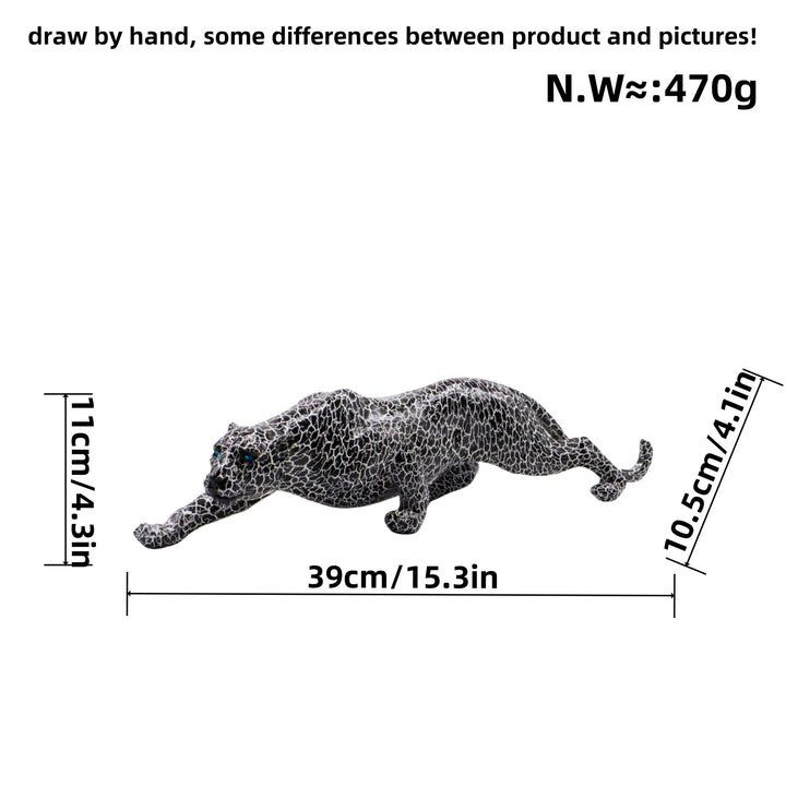 Kunstvolle Panther Skulptur aus Handarbeit Karnz
