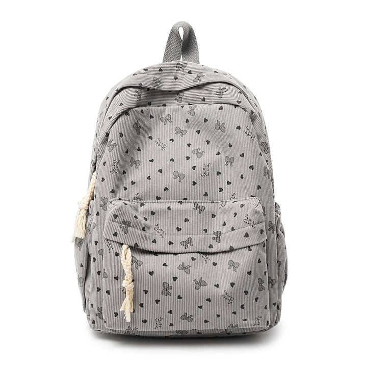 Rucksack Aus Hochwertigem Cord mit Verspielten Applikationen Karnz