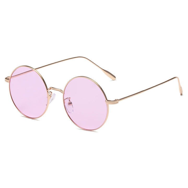 Damen runde Sonnenbrille mit elegantem Metallrahmen und polarisierten Gläsern Karnz