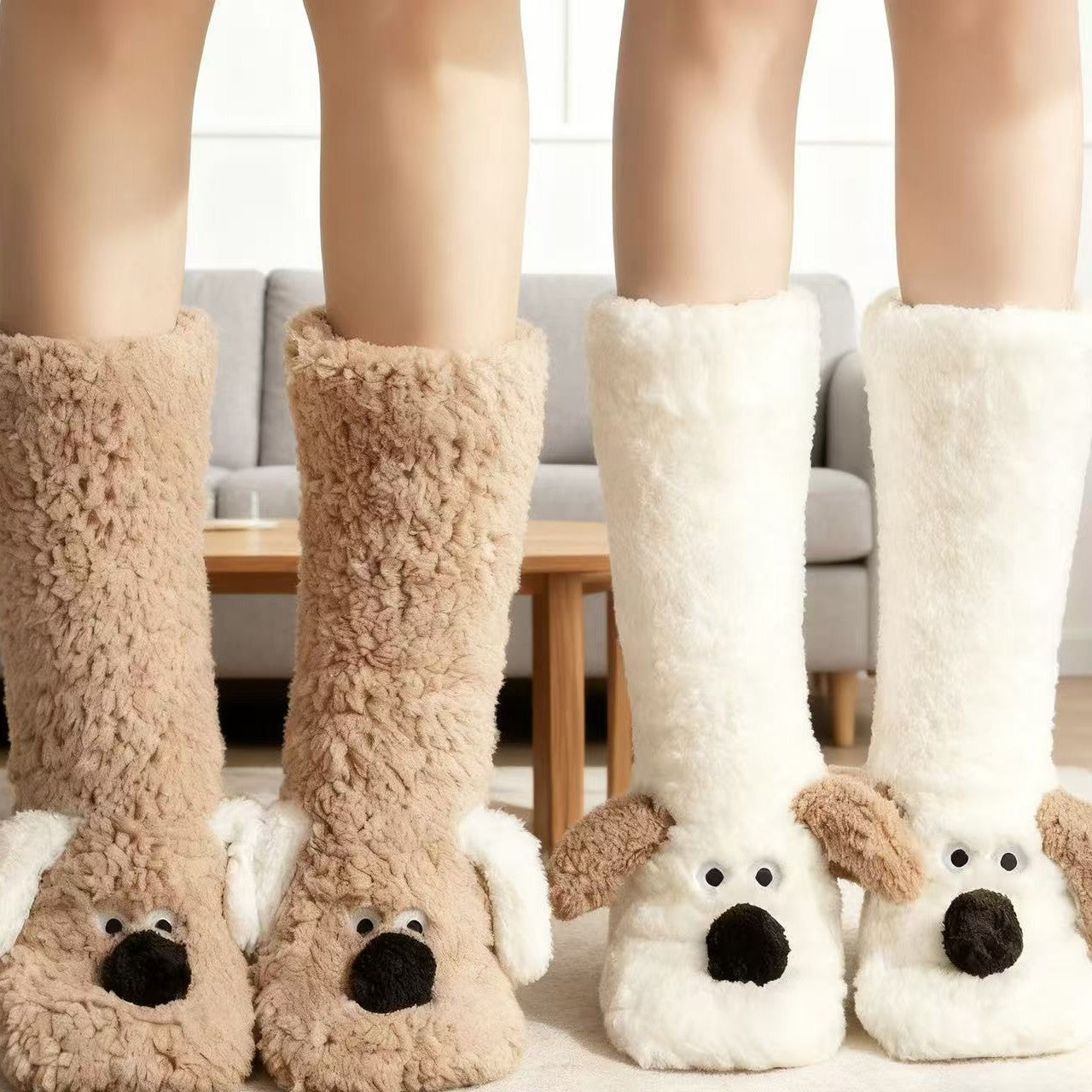 Damen Kuschelige Hundesocken mit tierischem Design Karnz