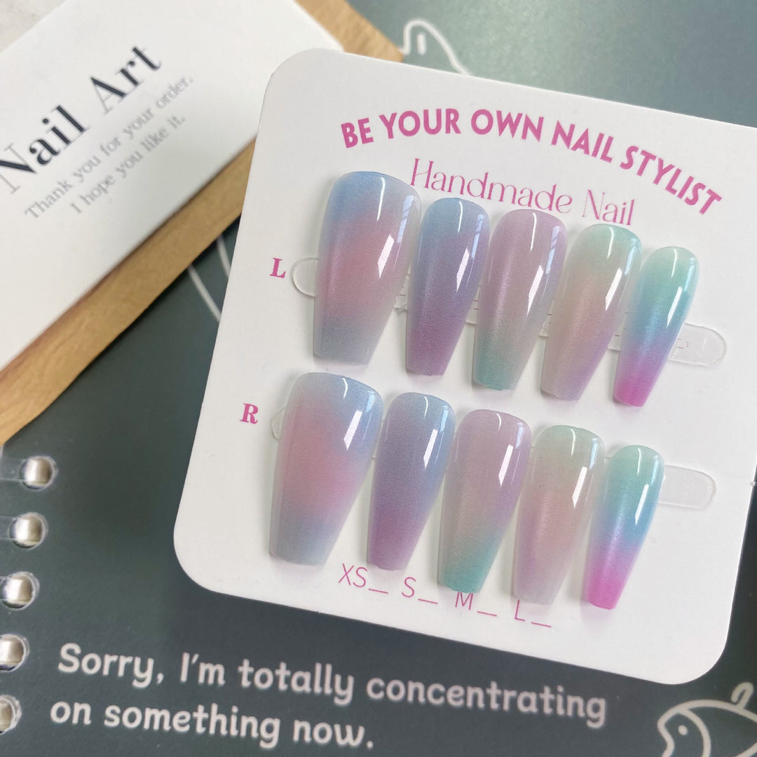 Ombre-Gradient-Press-On-Nagel-Set