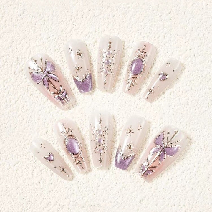 Künstlerische Press-On Nagelkunst Extensions Karnz