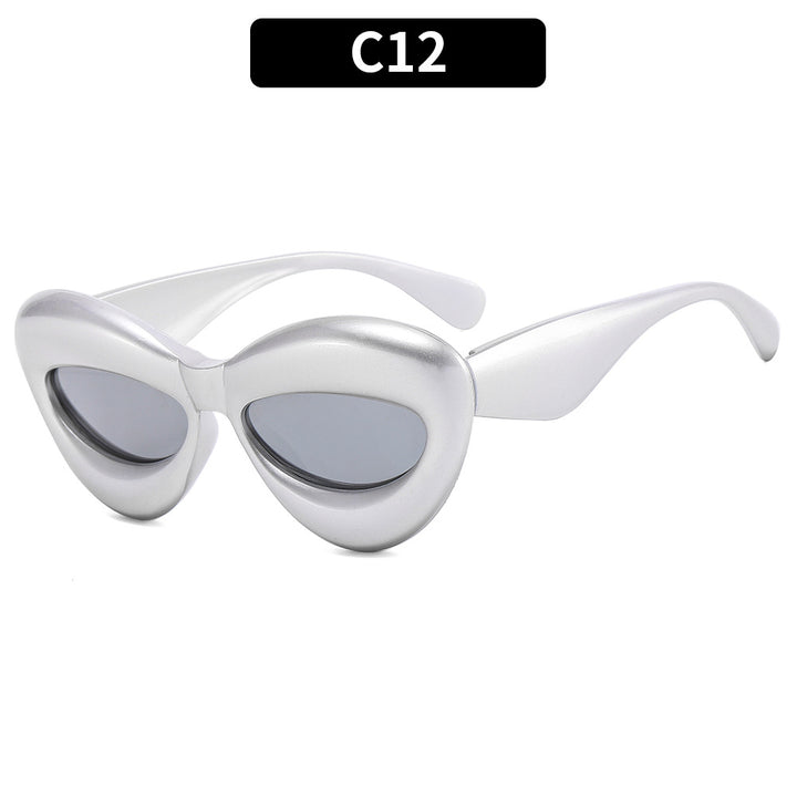 Futuristische Katzenaugen-Sonnenbrille  1787664573