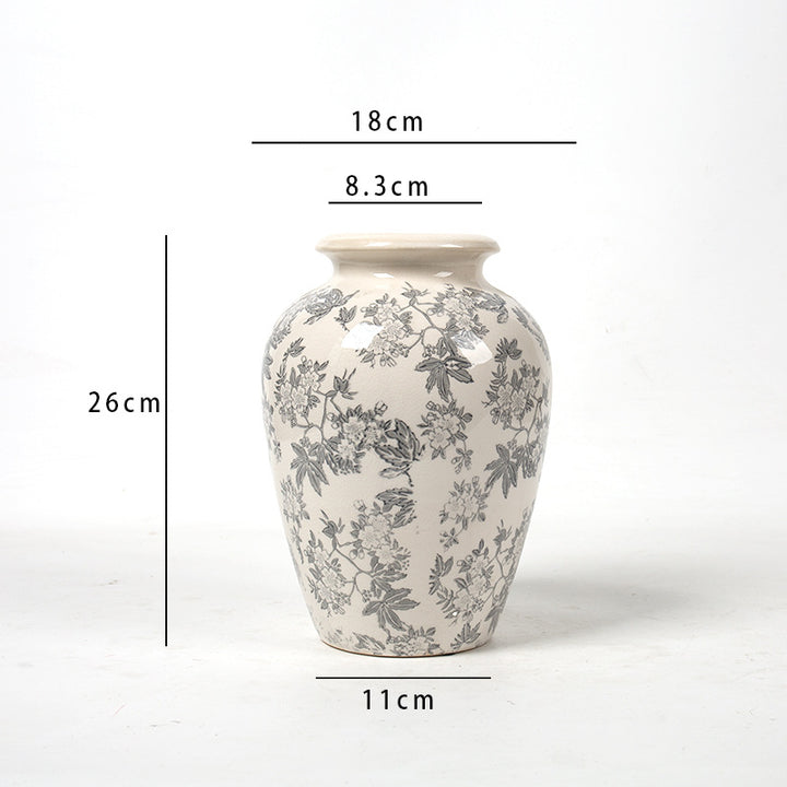 Elegante florale Keramikkaraffe Karnz