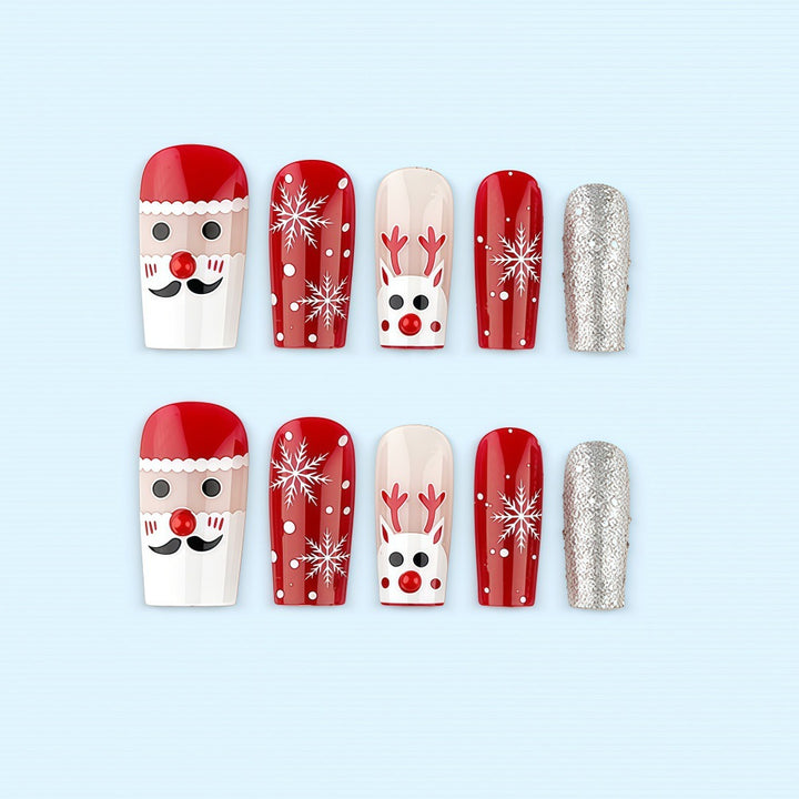 Kreatives Kunstnagelset mit festlichen Weihnachtsmotiven Karnz