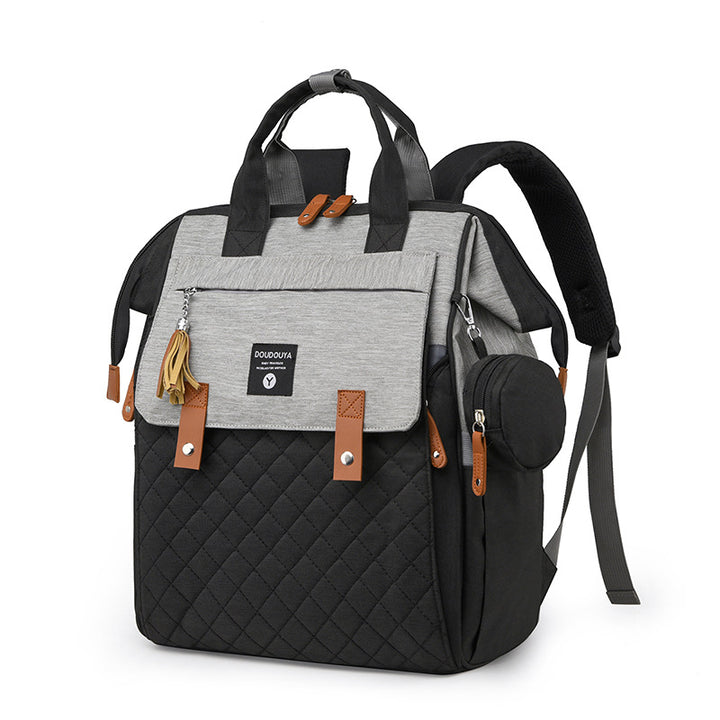 Multifunktionaler gesteppten Windelrucksack Karnz