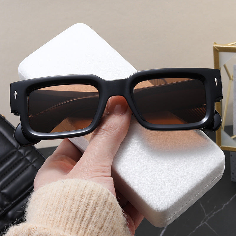 Damen Modische rechteckige Sonnenbrille mit hochwertigen Gläsern Karnz