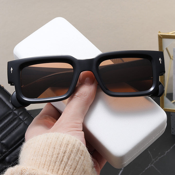 Damen Modische rechteckige Sonnenbrille mit hochwertigen Gläsern Karnz