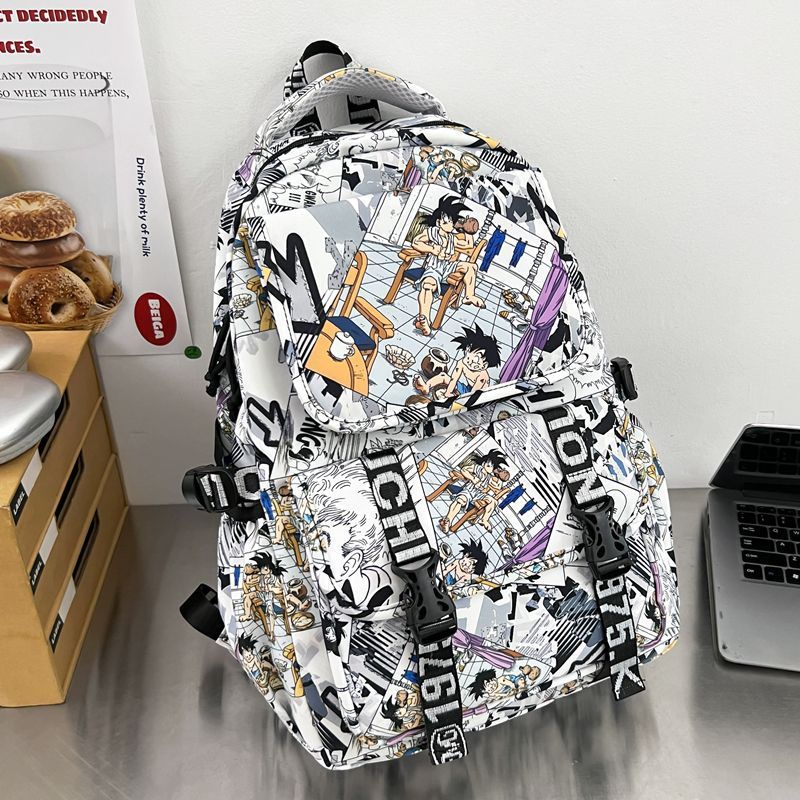 Rucksack Im Comic-Design mit Weichem Plüschanhänger Karnz