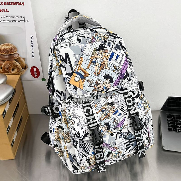 Rucksack Im Comic-Design mit Weichem Plüschanhänger Karnz