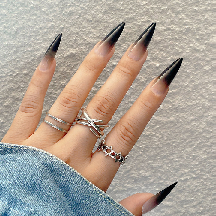Ombre Stiletto Nagelverlängerungen Karnz