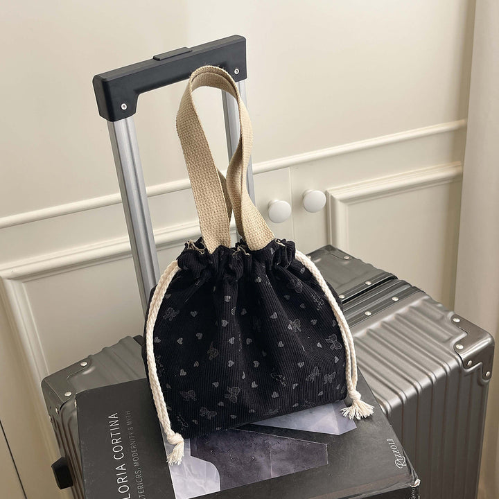 WoTextured Drawstring Mini Tasche Karnz