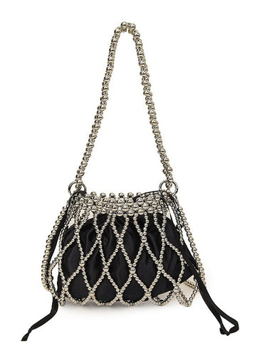 Dekorative Perlen Zugband-Handtasche
