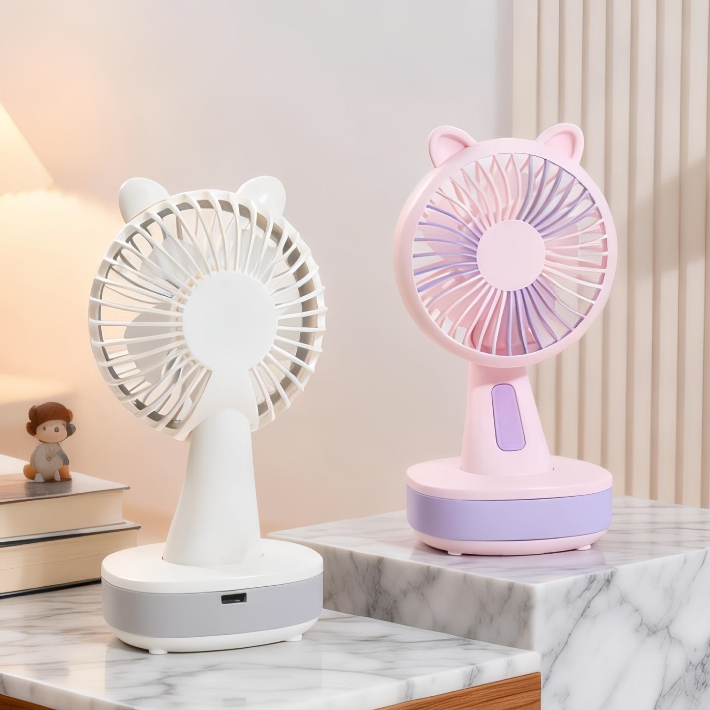 Damen Tragbarer Tischventilator mit kreativen Tierohren Karnz