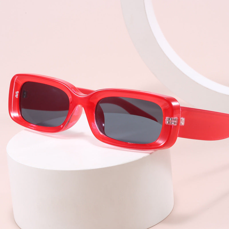 Damen stilvolle Designer-Sonnenbrille mit modischem, rechteckigem Rahmen Karnz