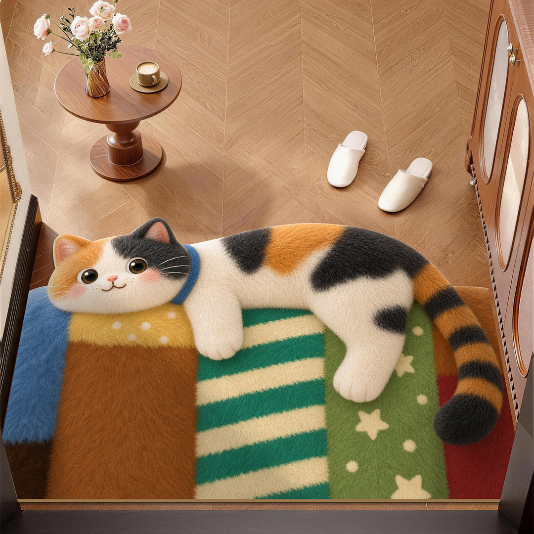 Plüsch-Katzen-Themenmatte