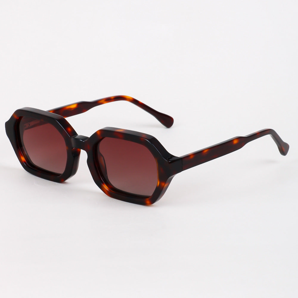 Damen stylische Sonnenbrille mit hochwertigem achteckigen Rahmen Karnz