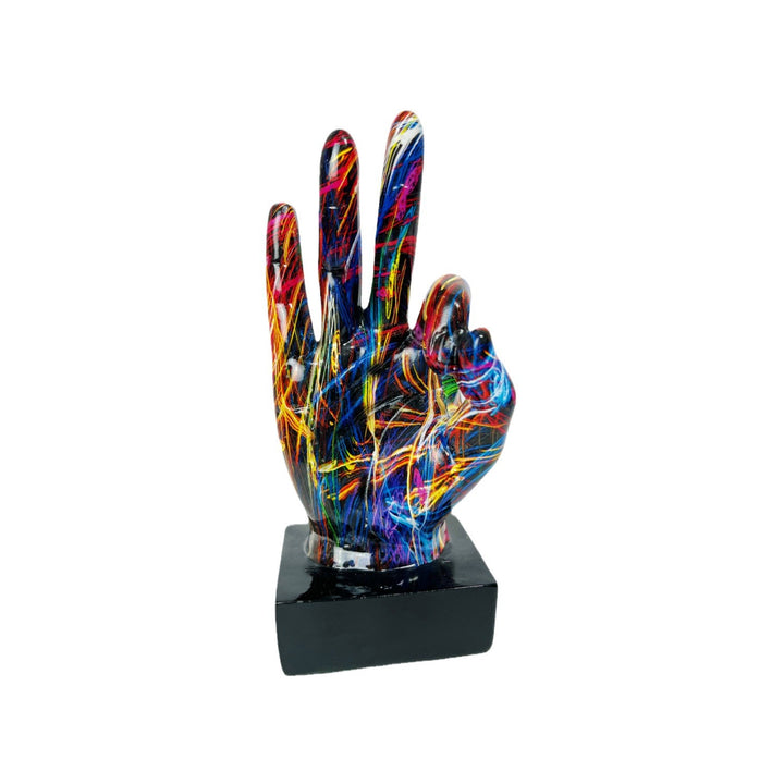 Stylische Hand-Skulpturen mit buntem Design Karnz