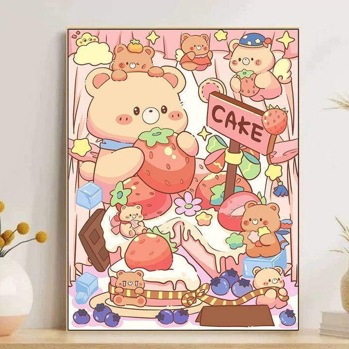 Niedliche Cartoon-Dessert-Themen-Wandkunst Karnz