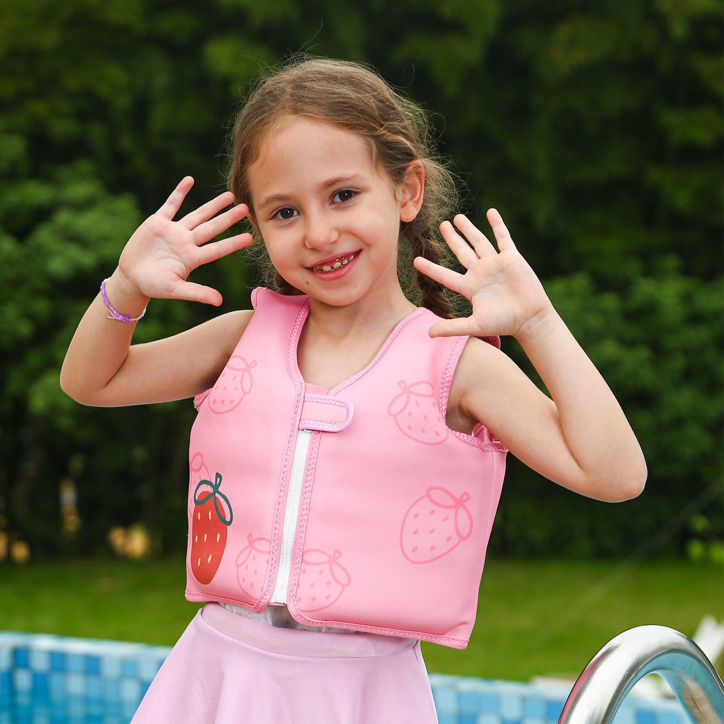 Damen Aufblasbare Schwimmhilfe mit farbigem Flamingo-Design Karnz