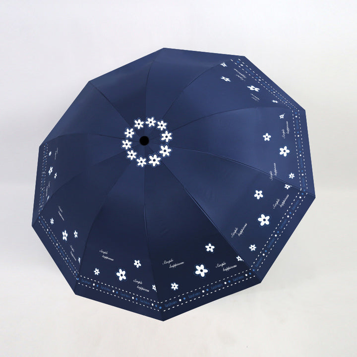 Damen Faltbarer Regenschirm mit floralen Mustern und UV-Schutz Karnz