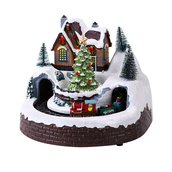 Beleuchtete Weihnachtsdorf Figur Karnz