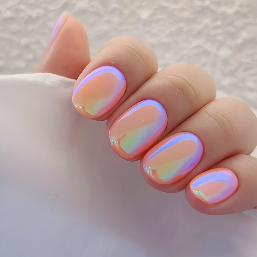 Iridescent Glänzende Nagelspitzen Karnz