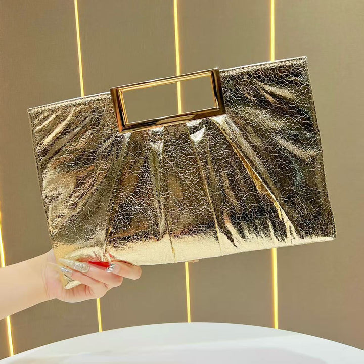 Stylische Plissierte Clutch-Tasche