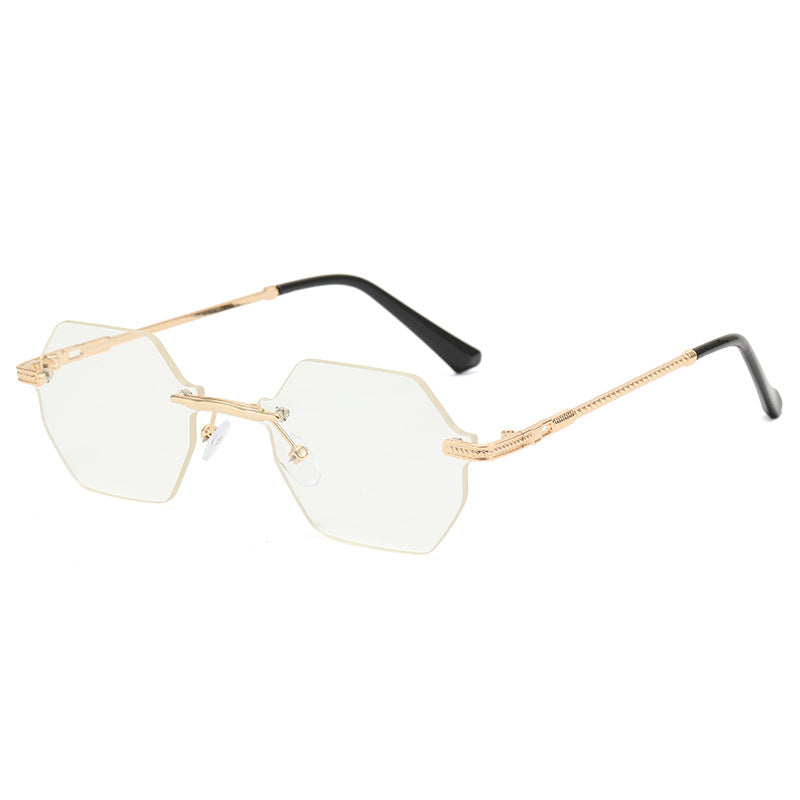 Damen hexagonale Designer-Sonnenbrille mit hochwertigem Metallrahmen Karnz