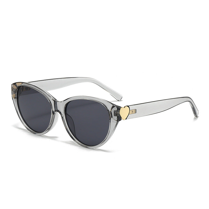 Damen Cat-Eye Sonnenbrille mit Herzmotiv Karnz