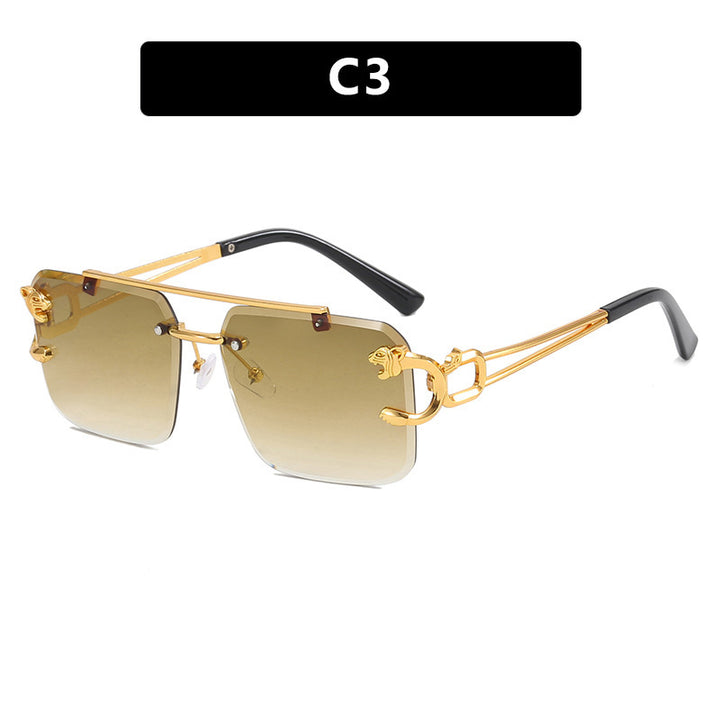 Damen quadratische Sonnenbrille mit eleganten Zierdetails Karnz