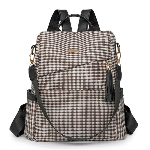 Stylische karierten Muster-Rucksack