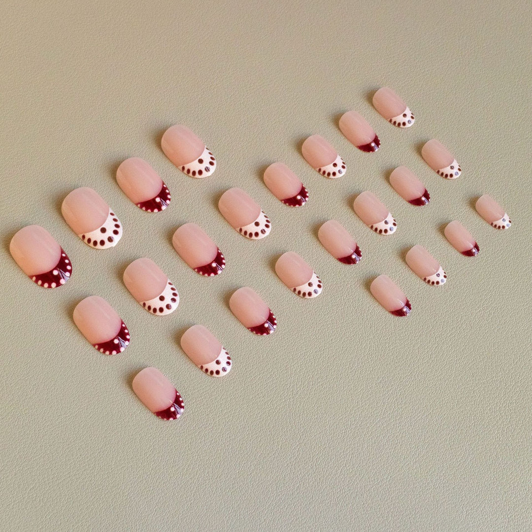 Kreatives French Tip Nagelkunst-Set