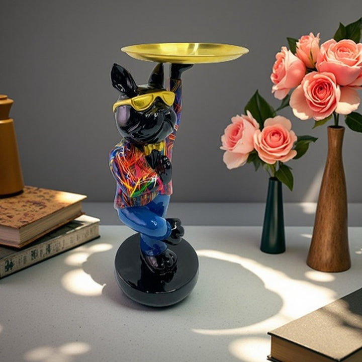 Dekorative Skulptur mit Tablett Karnz
