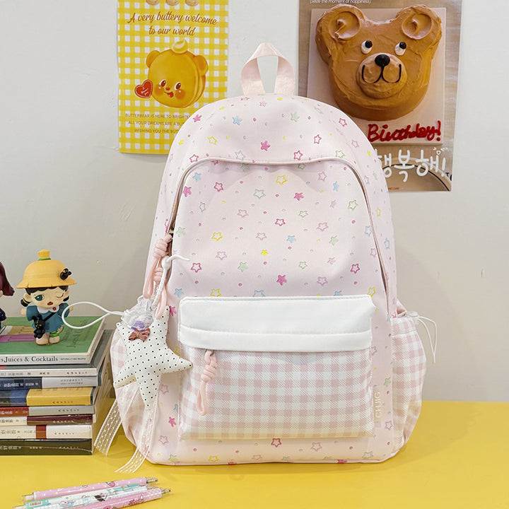 Niedlicher Sternenmuster-Casual-Tag-Rucksack Karnz