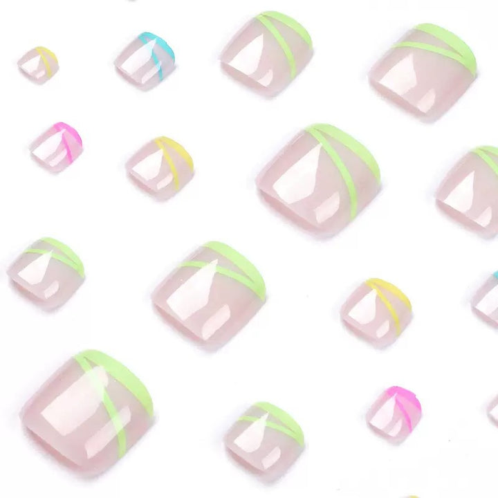 Fußnagelkunstset mit kreativen Neonverzierungen Karnz