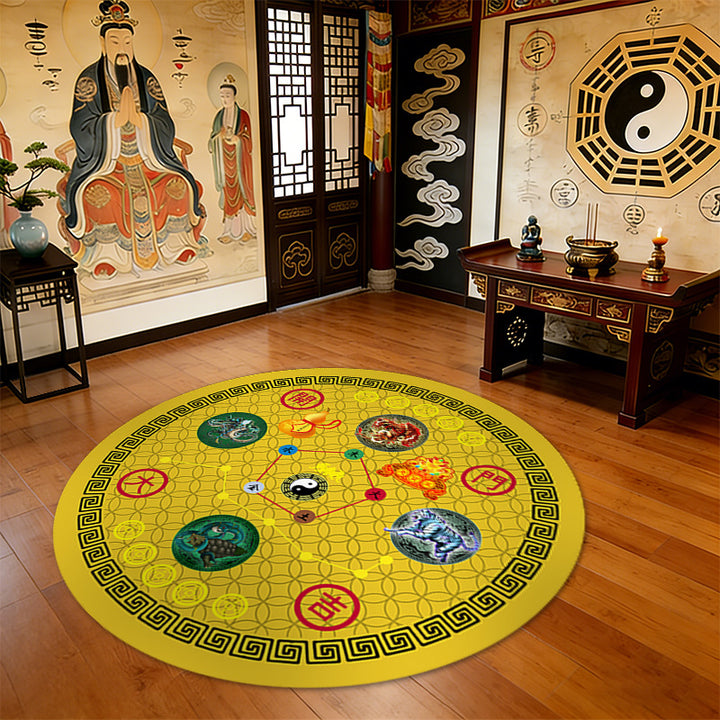 Runde Feng Shui Teppich