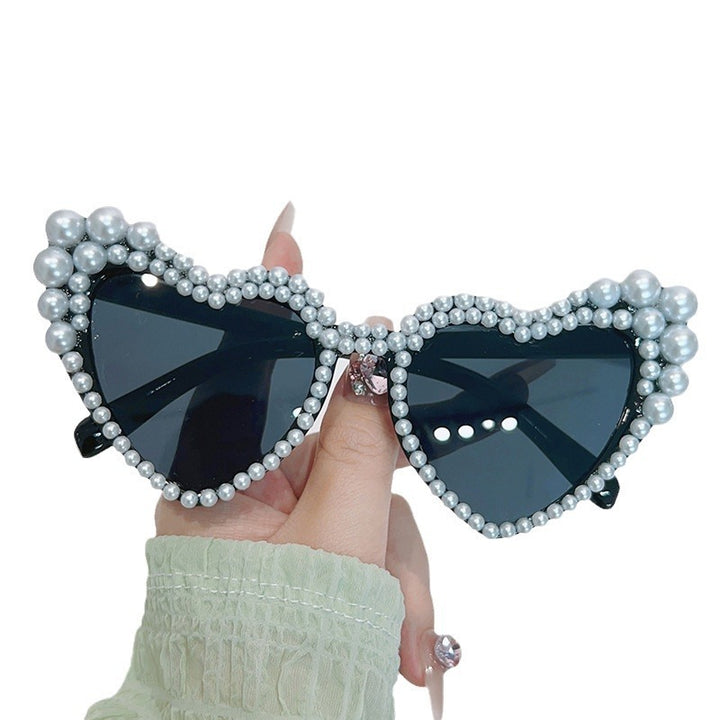 Cat-Eye Perlen-verzierte Sonnenbrille Karnz