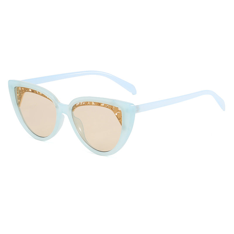 Damen glamouröse Katzenaugen Sonnenbrille Karnz