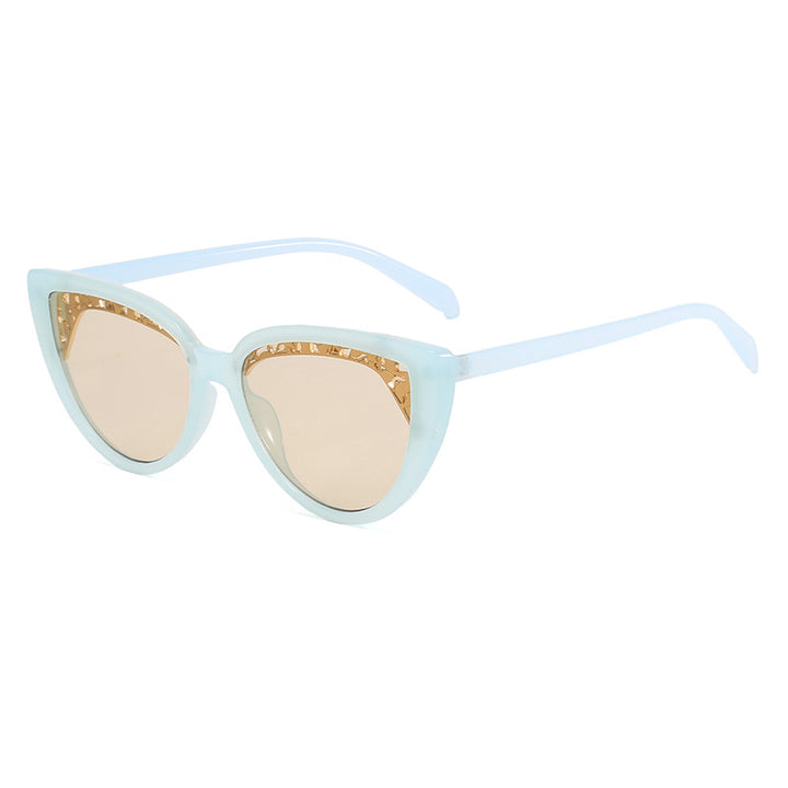 Damen glamouröse Katzenaugen Sonnenbrille Karnz