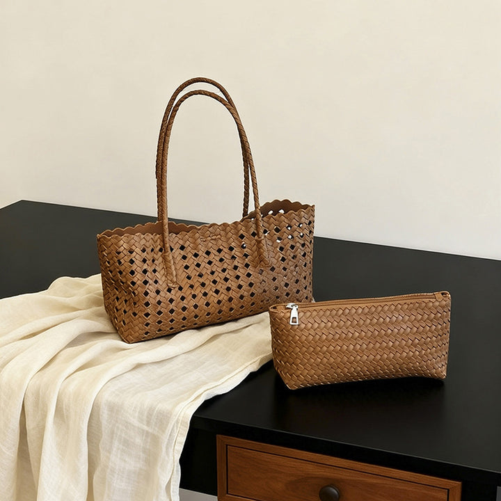 WoHandgewebte Strohtaschenmarkt Tote Bag Karnz