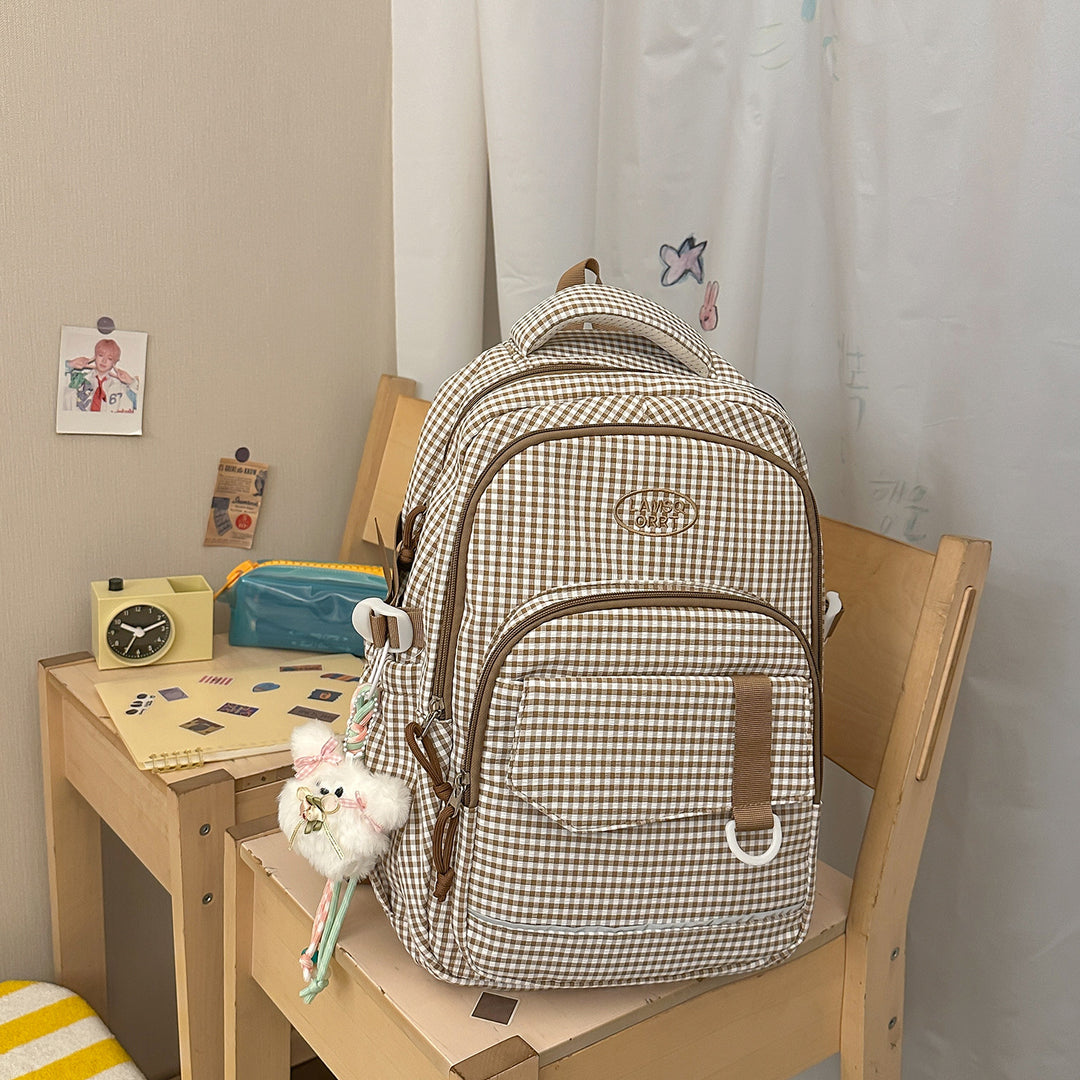 Stylische Schachbrettmuster-Rucksack Karnz 1791205963