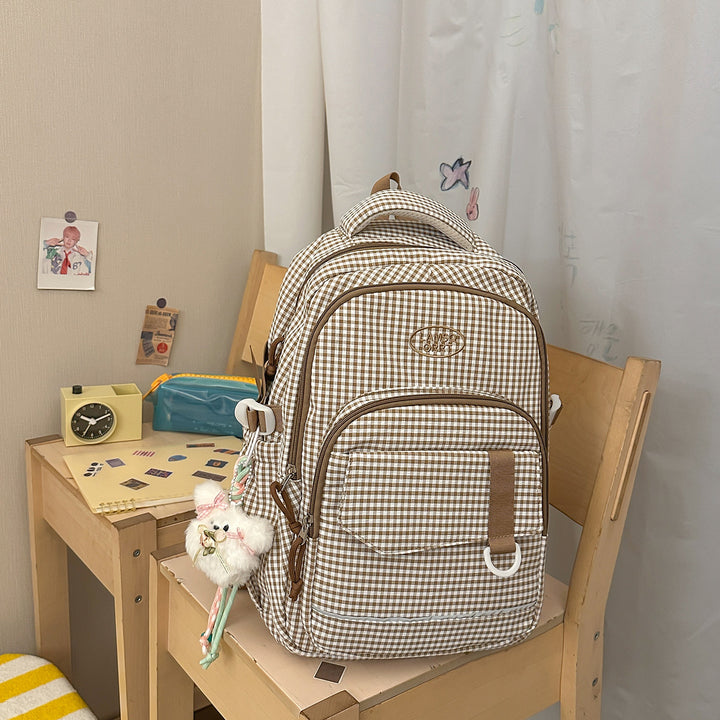 Stylische Schachbrettmuster-Rucksack Karnz 1791205963