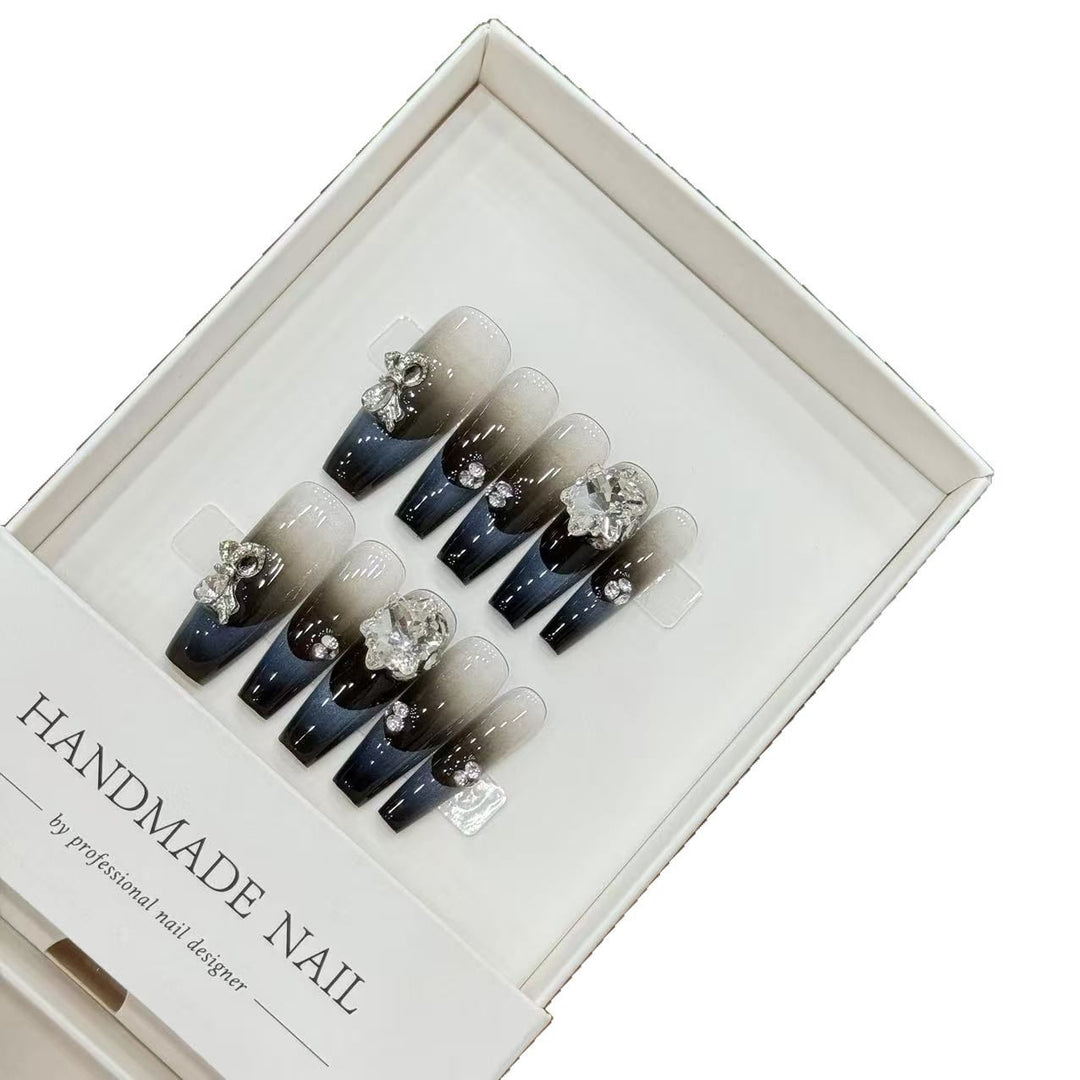 Handgefertigtes Ombre Press-On Nagelset