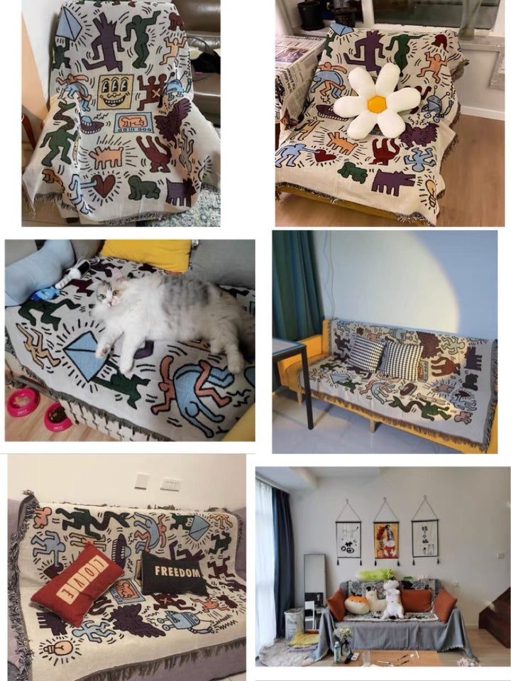 Künstlerische grafische Wurfdecke