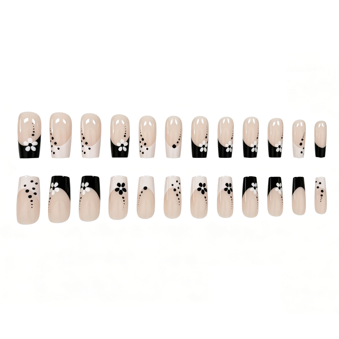 Dekorative florale Acryl Press-On Nagelkunst Karnz